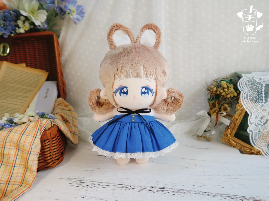 【20cmぬいぐるみ・ぬい服】第9号スケッチブック・ワンピース(全3柄)