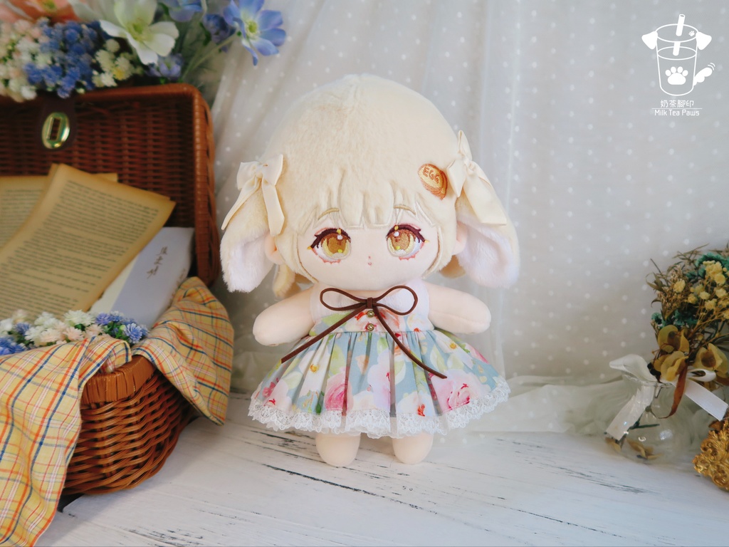 【20cmぬいぐるみ・ぬい服】第9号スケッチブック・ワンピース(全3柄)