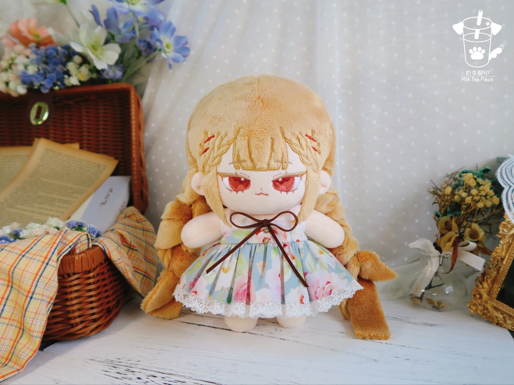 【20cmぬいぐるみ・ぬい服】第9号スケッチブック・ワンピース(全3柄)