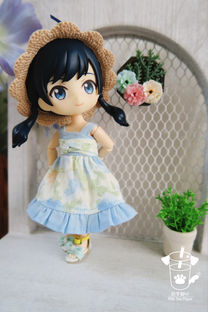 【オビツ11・1/12ドール服】ねじりワンピース 3色