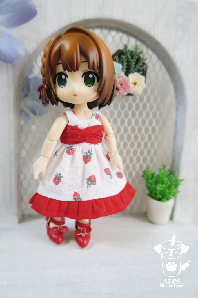 【オビツ11・1/12ドール服】ねじりワンピース 3色