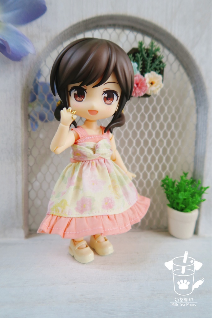 【オビツ11・1/12ドール服】ねじりワンピース 3色