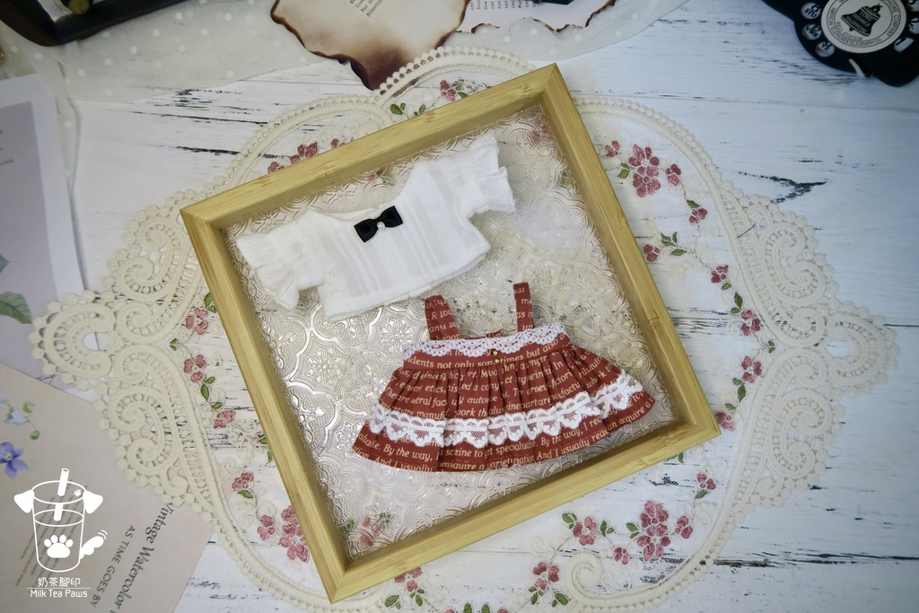 【15cmぬいぐるみ・ぬい服】Mono Whisper・英字柄シャツセット・ジャンスカセット(2色)