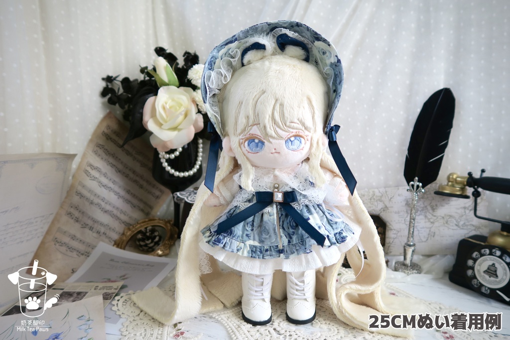 【20cmぬいぐるみ・ぬい服】薔薇回廊・ドレスセット(4色)