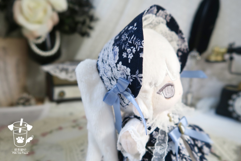 【15cmぬいぐるみ・ぬい服】霜花回廊・ドレスセット(2色)