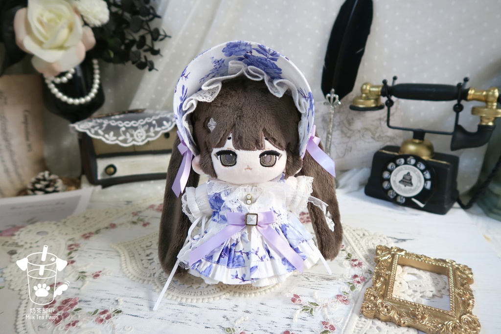 【15cmぬいぐるみ・ぬい服】霜花回廊・ドレスセット(2色)
