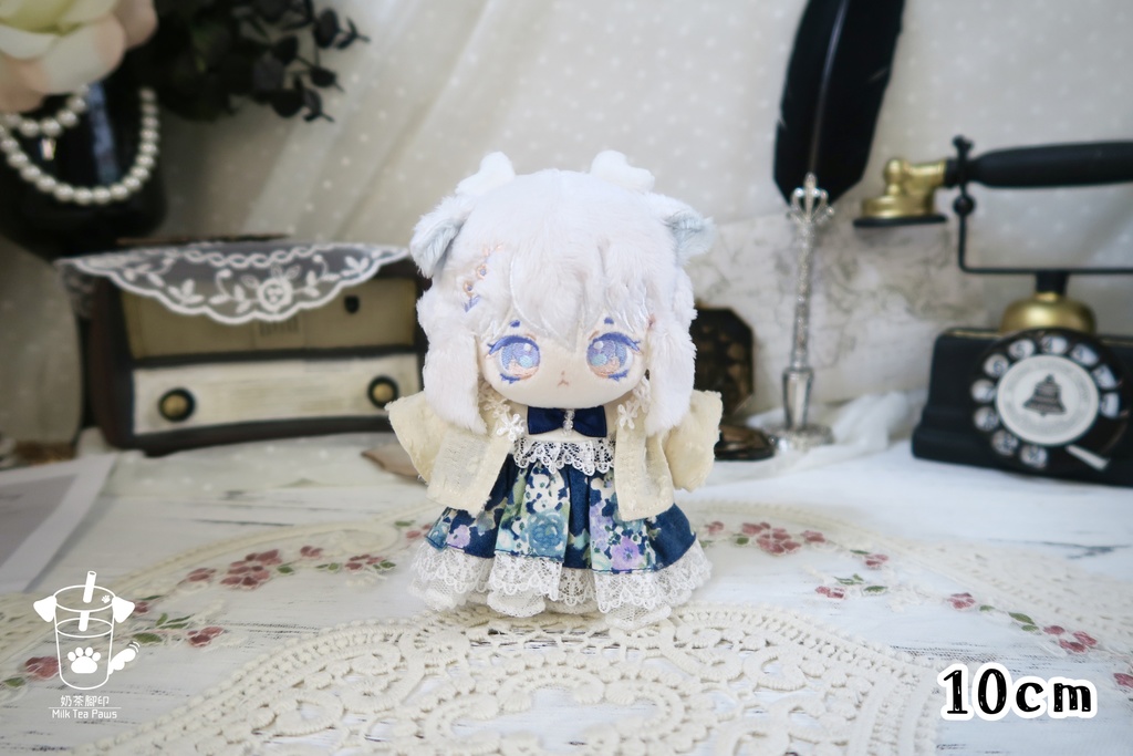 【10cm・15cm・20cmぬいぐるみ・ぬい服】小花レースボレロ(2色)