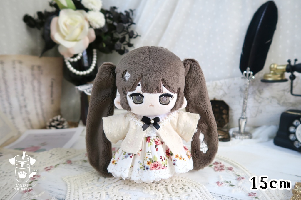 【10cm・15cm・20cmぬいぐるみ・ぬい服】小花レースボレロ(2色)