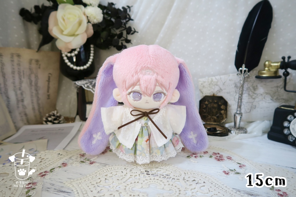 【10cm・15cm・20cmぬいぐるみ・ぬい服】小花レースボレロ(2色)