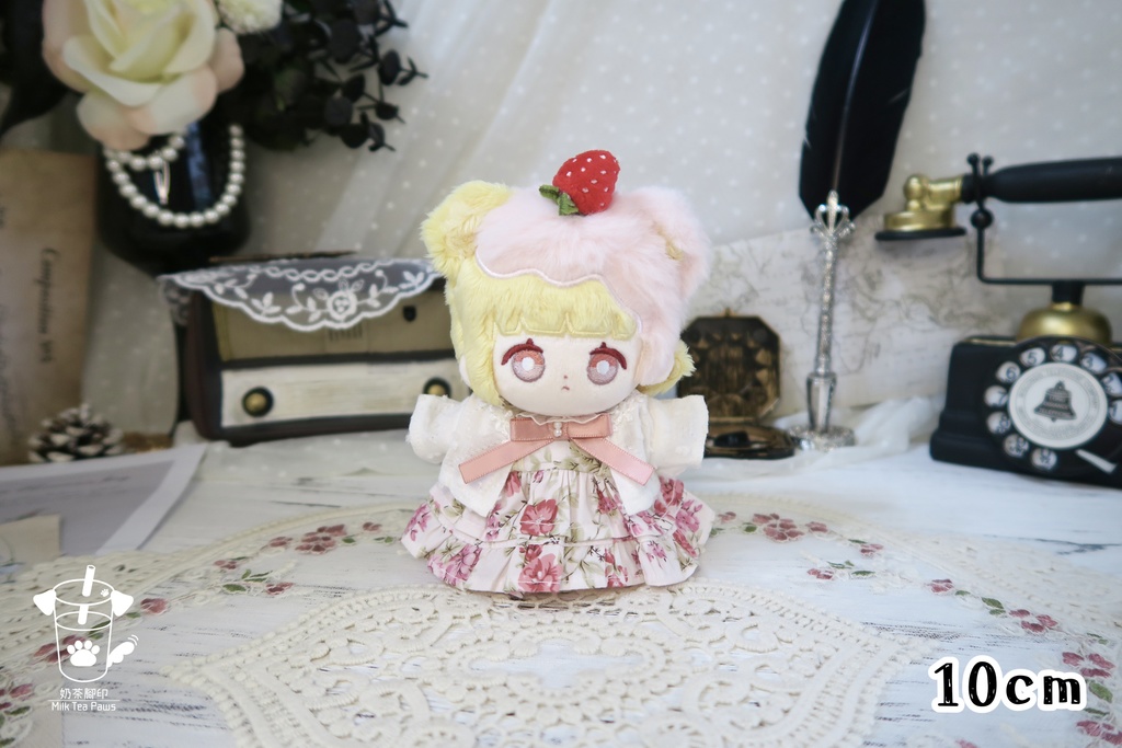 【10cm・15cm・20cmぬいぐるみ・ぬい服】小花レースボレロ(2色)