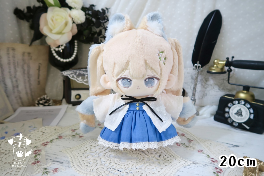 【10cm・15cm・20cmぬいぐるみ・ぬい服】小花レースボレロ(2色)
