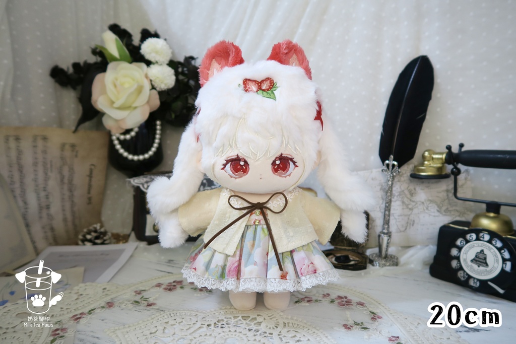【10cm・15cm・20cmぬいぐるみ・ぬい服】小花レースボレロ(2色)