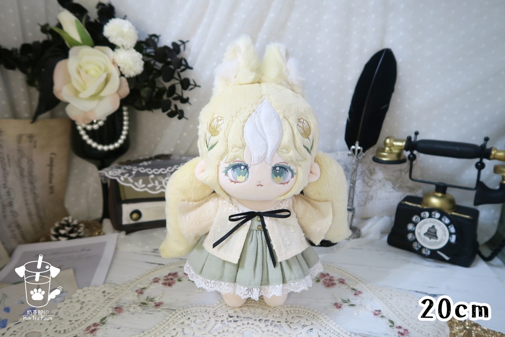 【10cm・15cm・20cmぬいぐるみ・ぬい服】小花レースボレロ(2色)