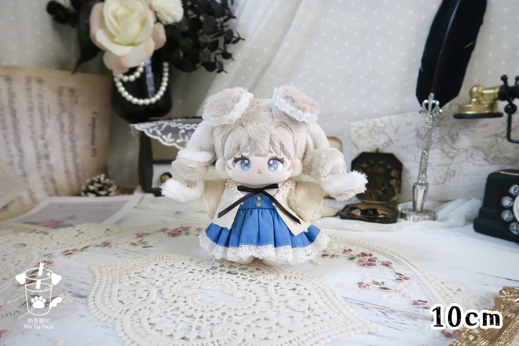 【10cm・15cm・20cmぬいぐるみ・ぬい服】小花レースボレロ(2色)