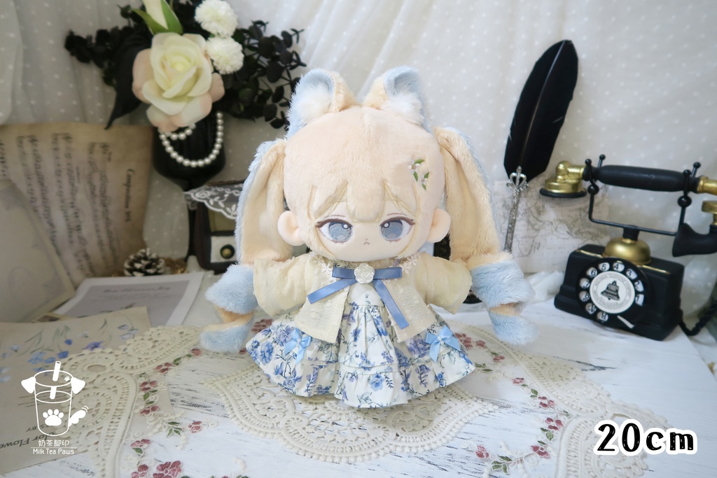 【10cm・15cm・20cmぬいぐるみ・ぬい服】小花レースボレロ(2色)
