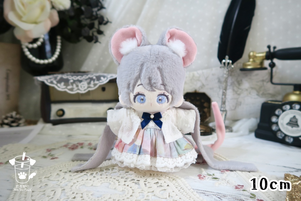 【10cm・15cm・20cmぬいぐるみ・ぬい服】小花レースボレロ(2色)