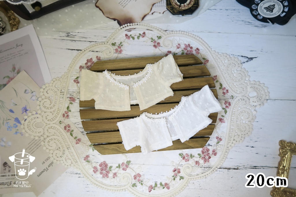 【10cm・15cm・20cmぬいぐるみ・ぬい服】小花レースボレロ(2色)