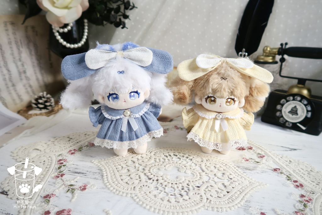 【10cmぬいぐるみ・ぬい服】ハニーエンジェルブッセ・ワンピースセット(6色)