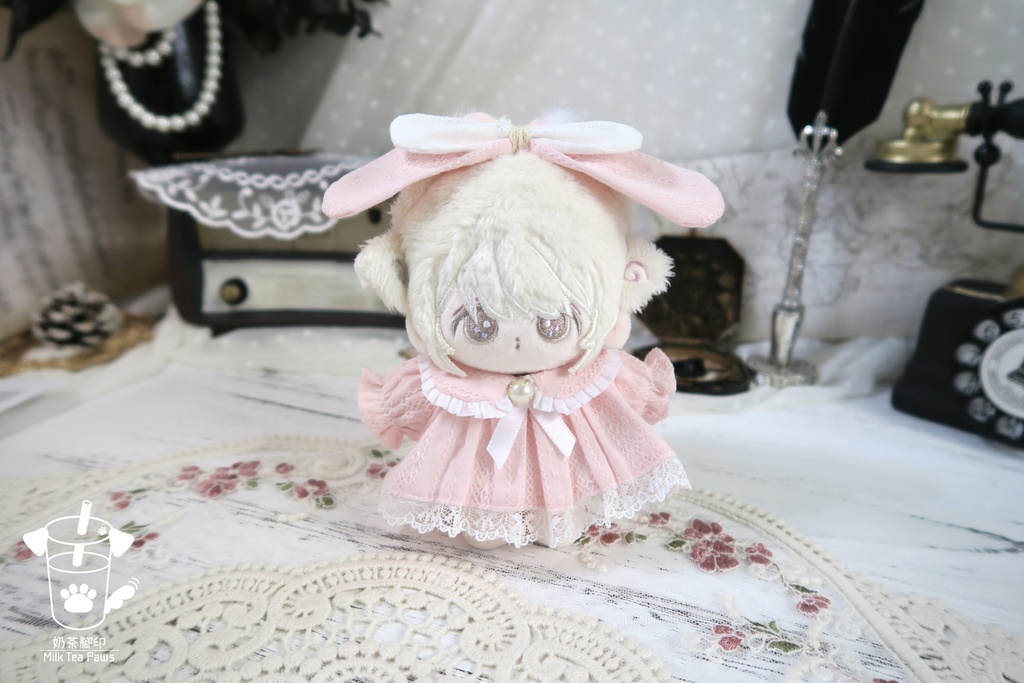 【10cmぬいぐるみ・ぬい服】ハニーエンジェルブッセ・ワンピースセット(6色)