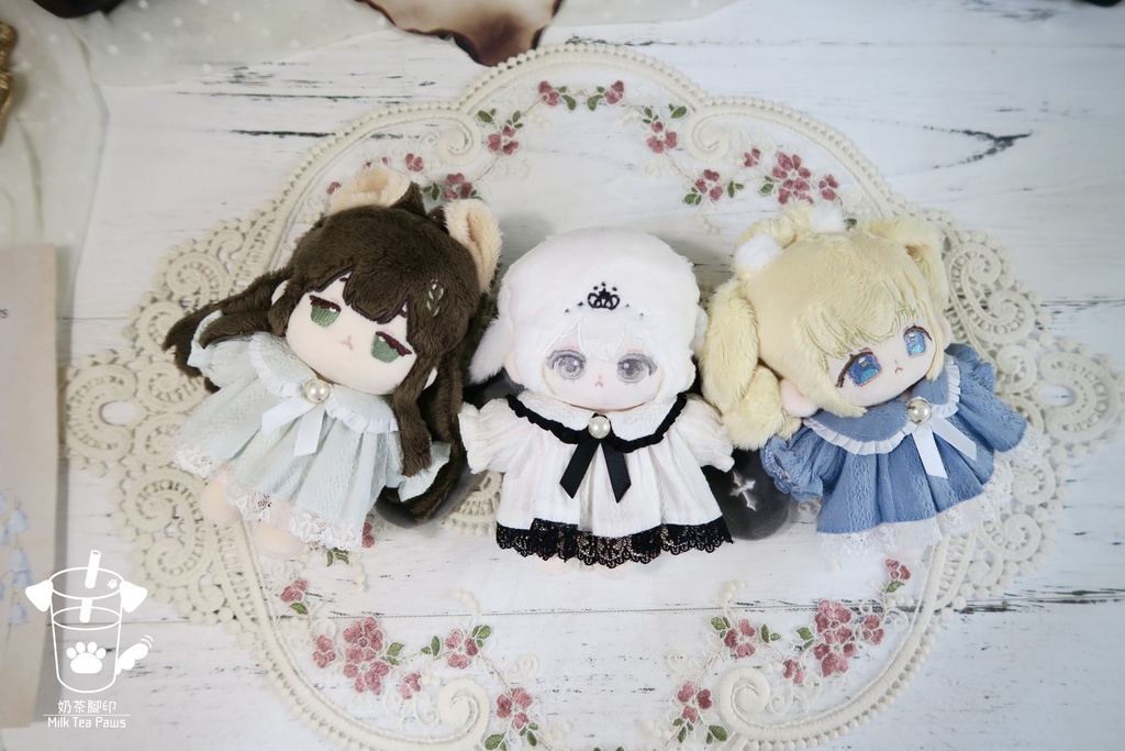 【10cmぬいぐるみ・ぬい服】ハニーエンジェルブッセ・ワンピースセット(6色)