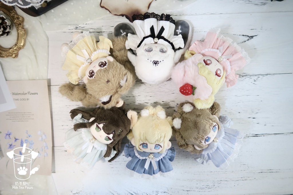 【10cmぬいぐるみ・ぬい服】ハニーエンジェルブッセ・ワンピースセット(6色)