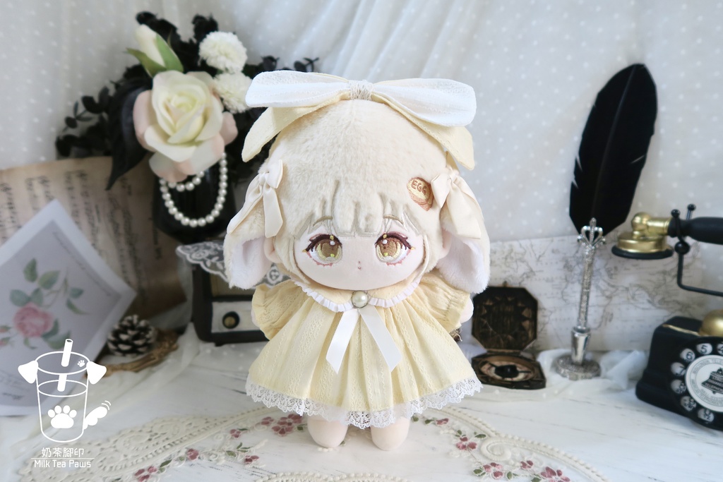 【20cmぬいぐるみ・ぬい服】ハニーエンジェルブッセ・ワンピースセット(6色)