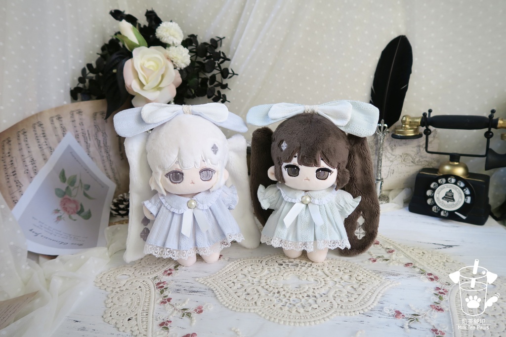 【15cmぬいぐるみ・ぬい服】ハニーエンジェルブッセ・ワンピースセット(6色)