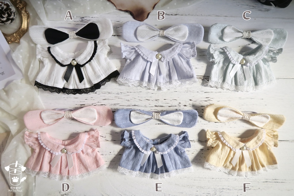 【15cmぬいぐるみ・ぬい服】ハニーエンジェルブッセ・ワンピースセット(6色)