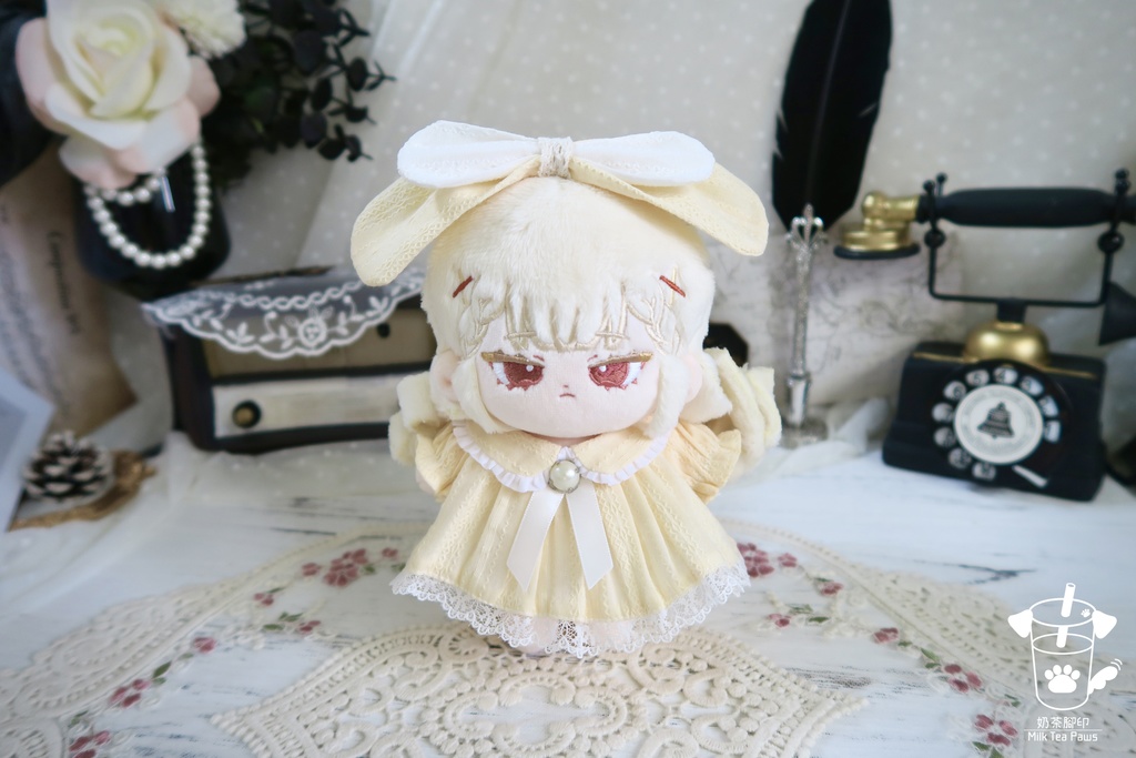 【15cmぬいぐるみ・ぬい服】ハニーエンジェルブッセ・ワンピースセット(6色)