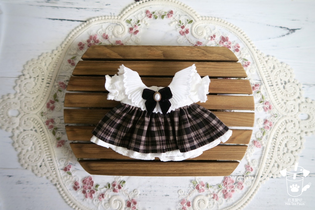 【15cmぬいぐるみ・ぬい服】Earl’s Poetry・ワンピース(チェック柄)