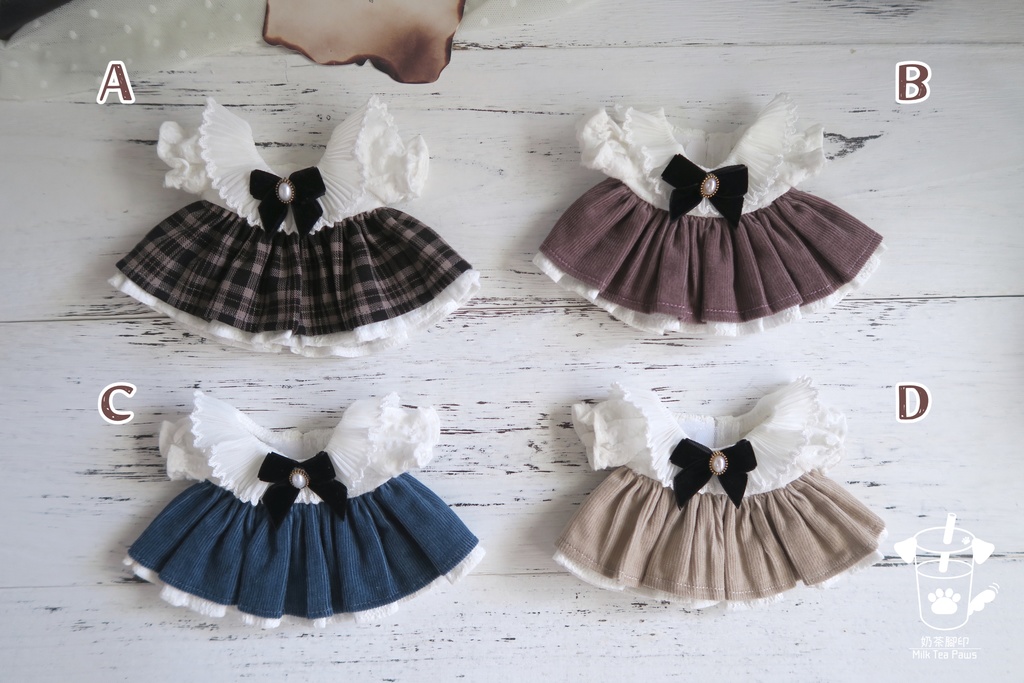 【15cmぬいぐるみ・ぬい服】Earl’s Poetry・ワンピース（全4柄）