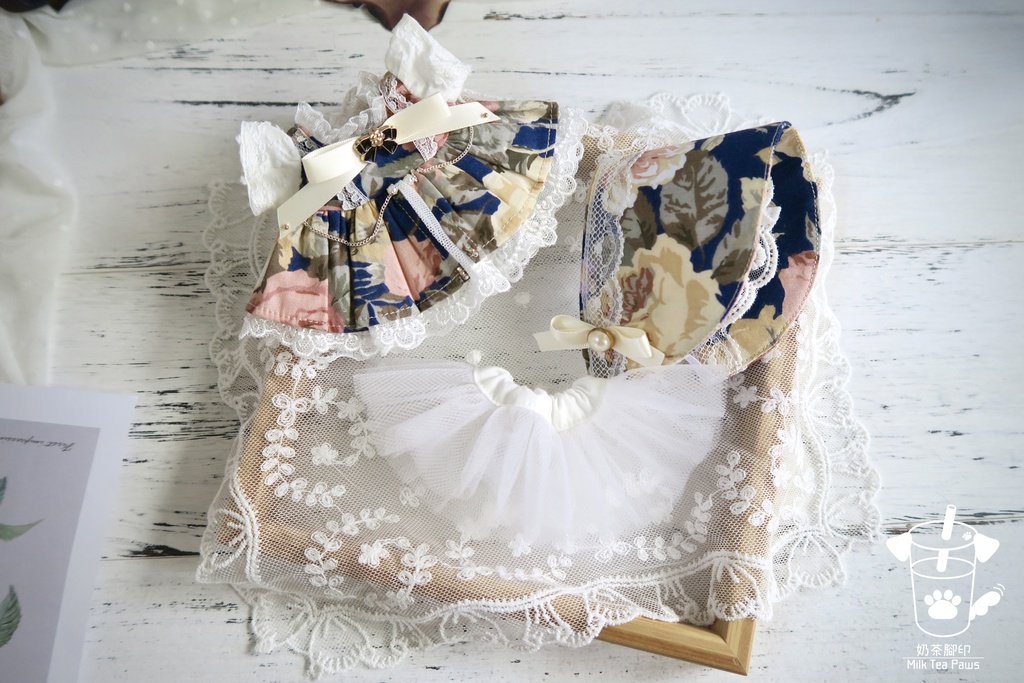 【15cmぬいぐるみ・ぬい服】Charlotte's Reverie・クラシックお花ワンピースセット(2色)