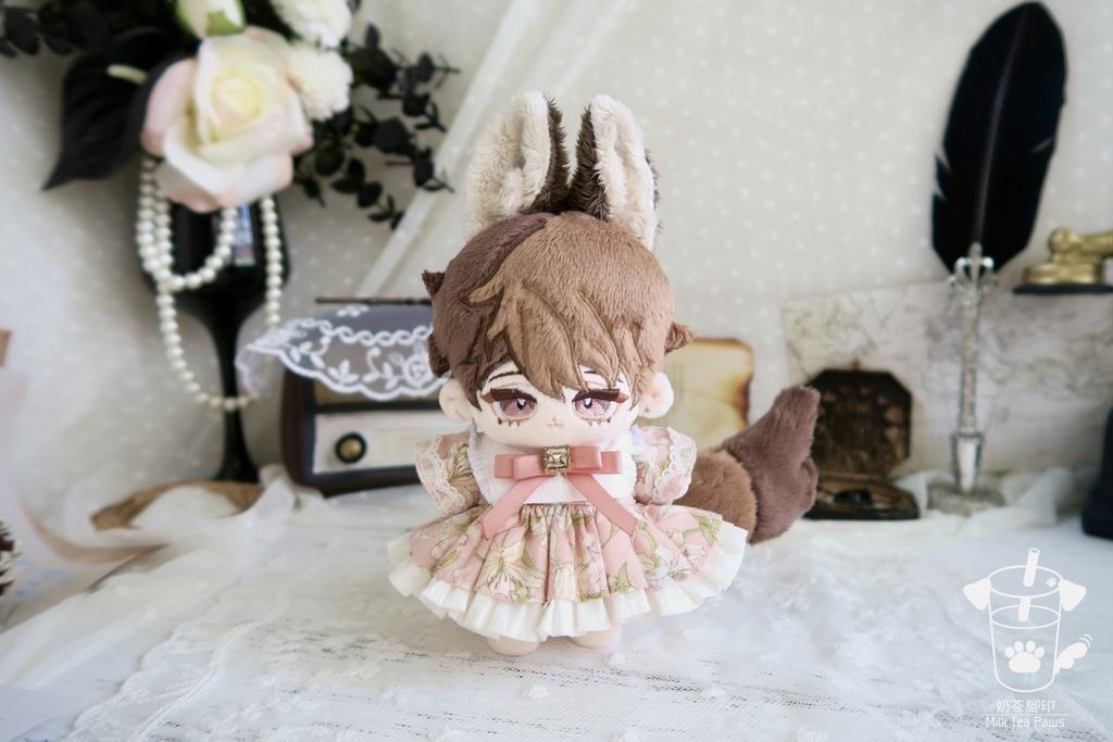【10cmぬいぐるみ・ぬい服】温室リリー・お花ワンピースセット(全3色)