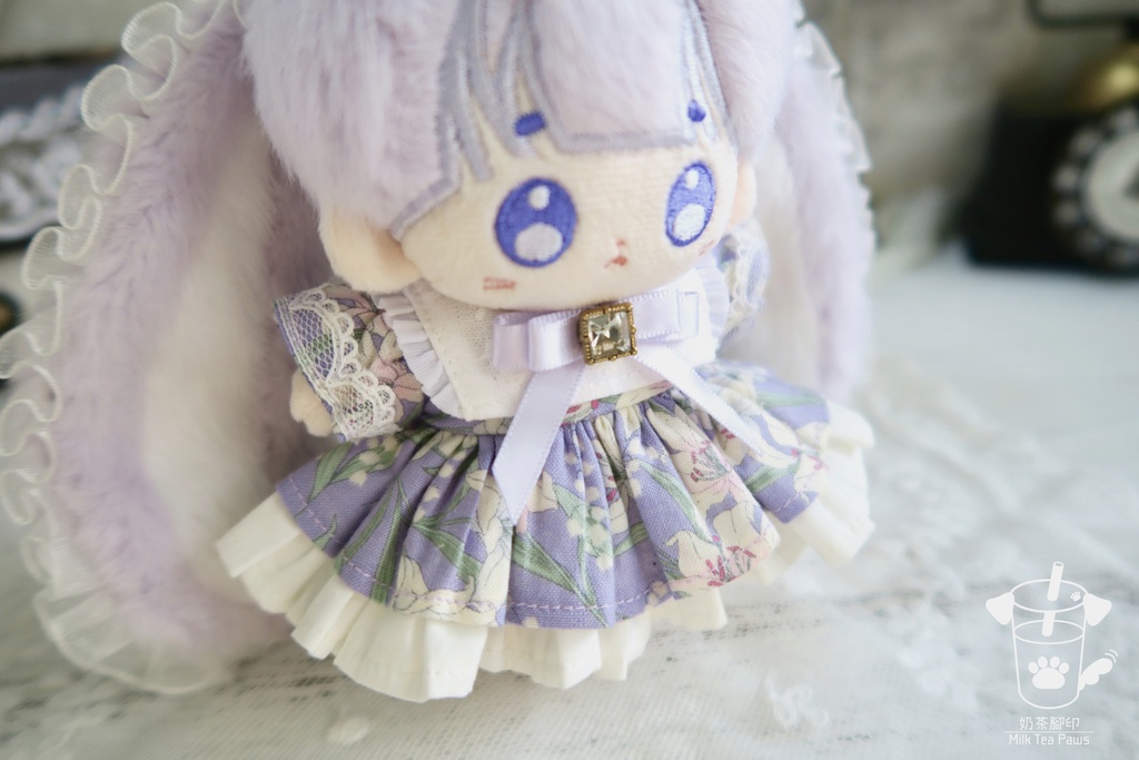 【10cmぬいぐるみ・ぬい服】温室リリー・お花ワンピースセット(全3色)