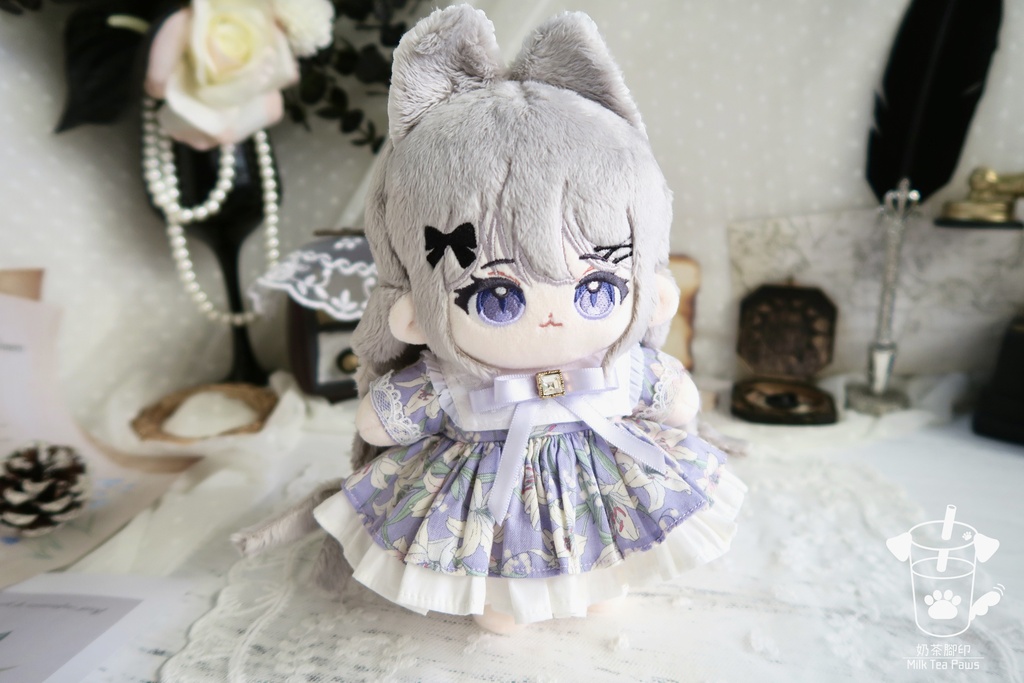 【15cmぬいぐるみ・ぬい服】温室リリー・お花ワンピースセット(全3色)