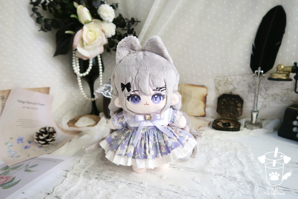 【15cmぬいぐるみ・ぬい服】温室リリー・お花ワンピースセット(全3色)
