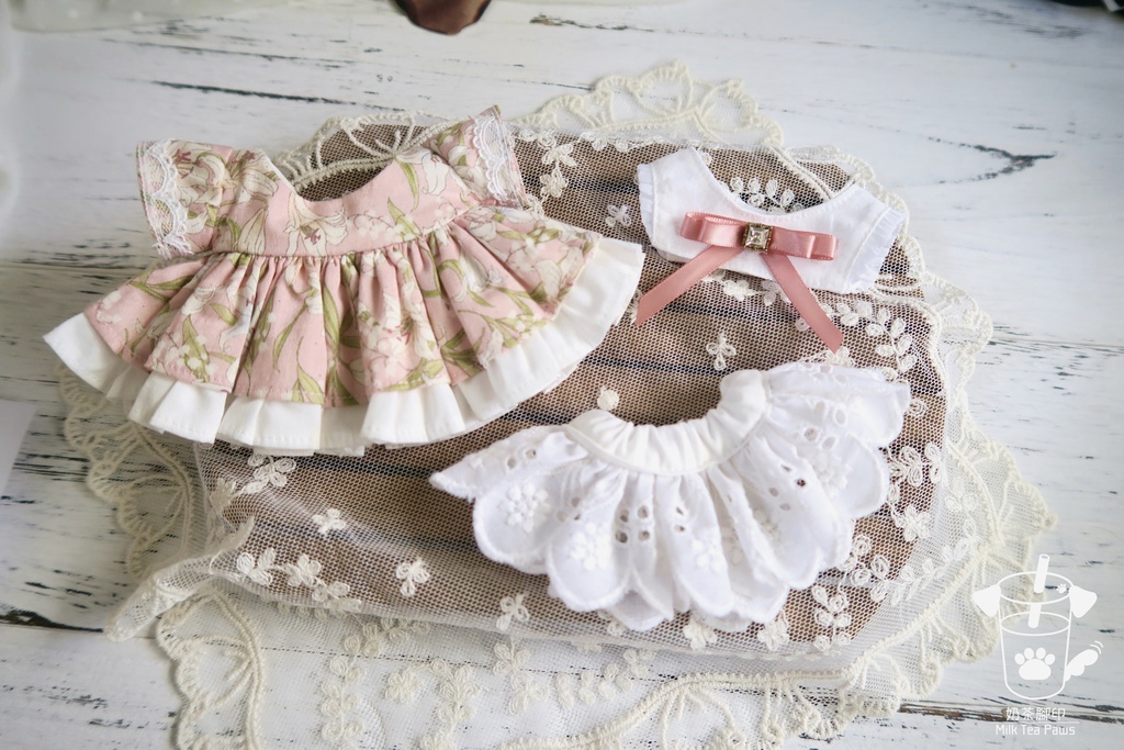 【15cmぬいぐるみ・ぬい服】温室リリー・お花ワンピースセット(全3色)