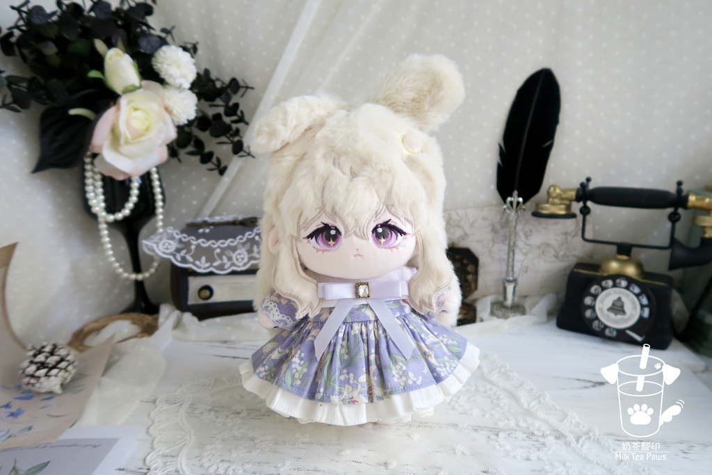 【20cmぬいぐるみ・ぬい服】温室リリー・お花ワンピースセット(全3色)