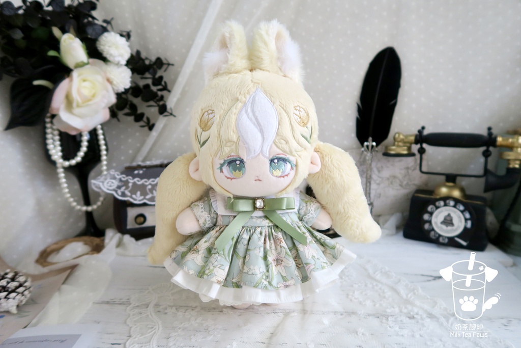 【20cmぬいぐるみ・ぬい服】温室リリー・お花ワンピースセット(全3色)