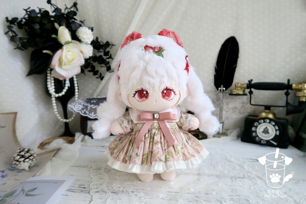 【20cmぬいぐるみ・ぬい服】温室リリー・お花ワンピースセット(全3色)