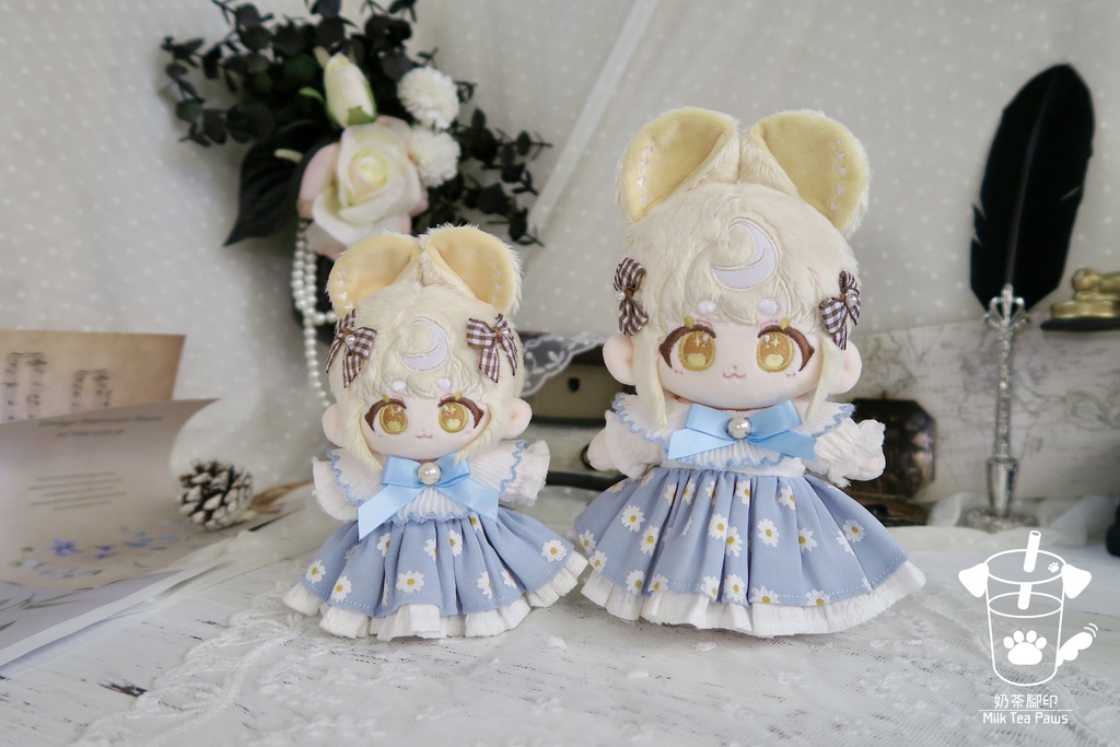 【10cmぬいぐるみ・ぬい服】Light Earl Grey・ワンピース(全2柄)