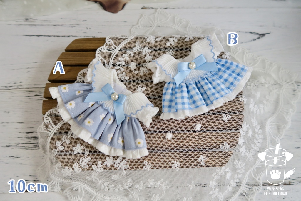 【10cmぬいぐるみ・ぬい服】Light Earl Grey・ワンピース（全2柄）