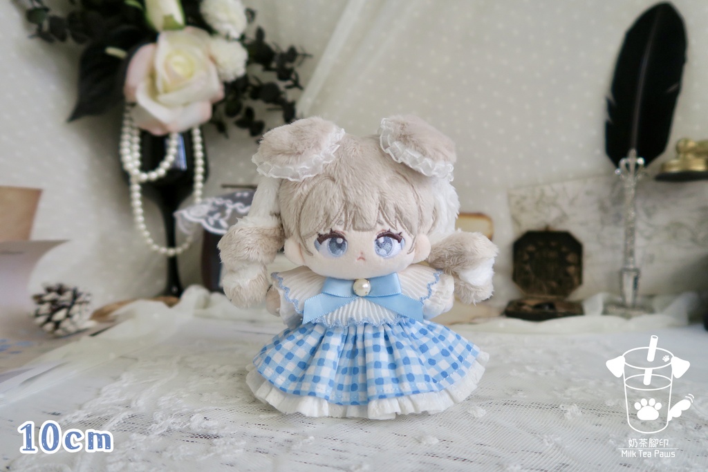 【10cmぬいぐるみ・ぬい服】Light Earl Grey・ワンピース(全2柄)