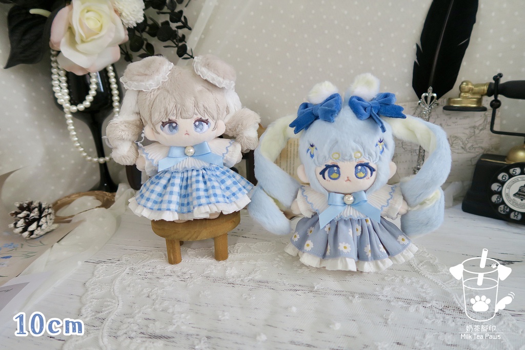 【10cmぬいぐるみ・ぬい服】Light Earl Grey・ワンピース(全2柄)