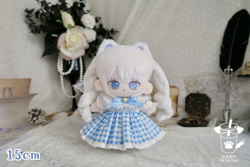 【15cmぬいぐるみ・ぬい服】Light Earl Grey・ワンピース(全2柄)