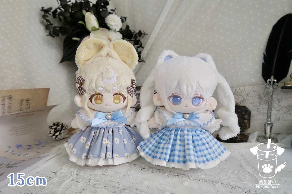 【15cmぬいぐるみ・ぬい服】Light Earl Grey・ワンピース(全2柄)
