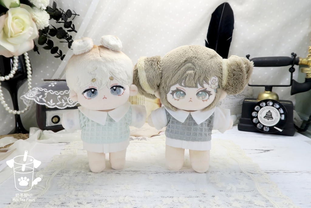 【15cmぬいぐるみ・ぬい服】フェイクレイヤードシャツ(6色)