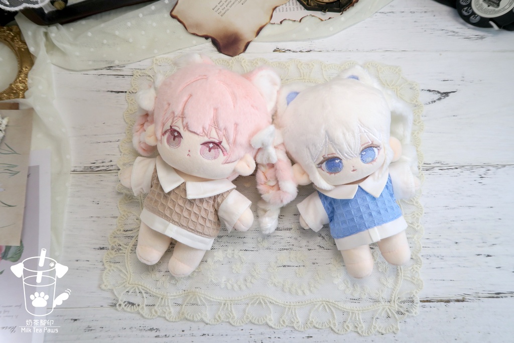 【15cmぬいぐるみ・ぬい服】フェイクレイヤードシャツ(6色)
