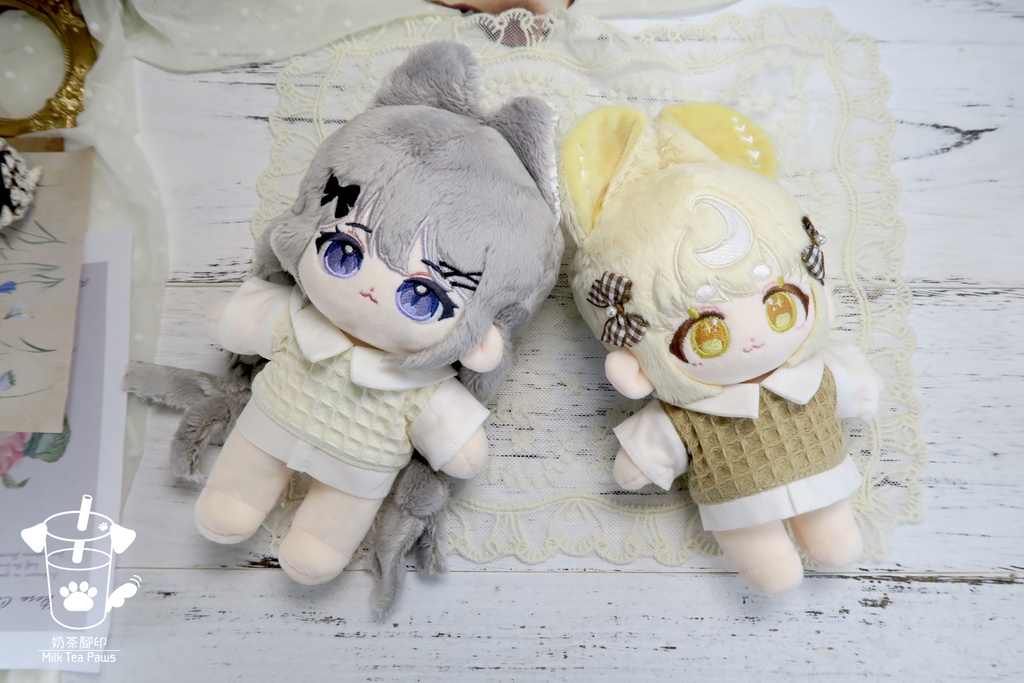 【15cmぬいぐるみ・ぬい服】フェイクレイヤードシャツ(6色)