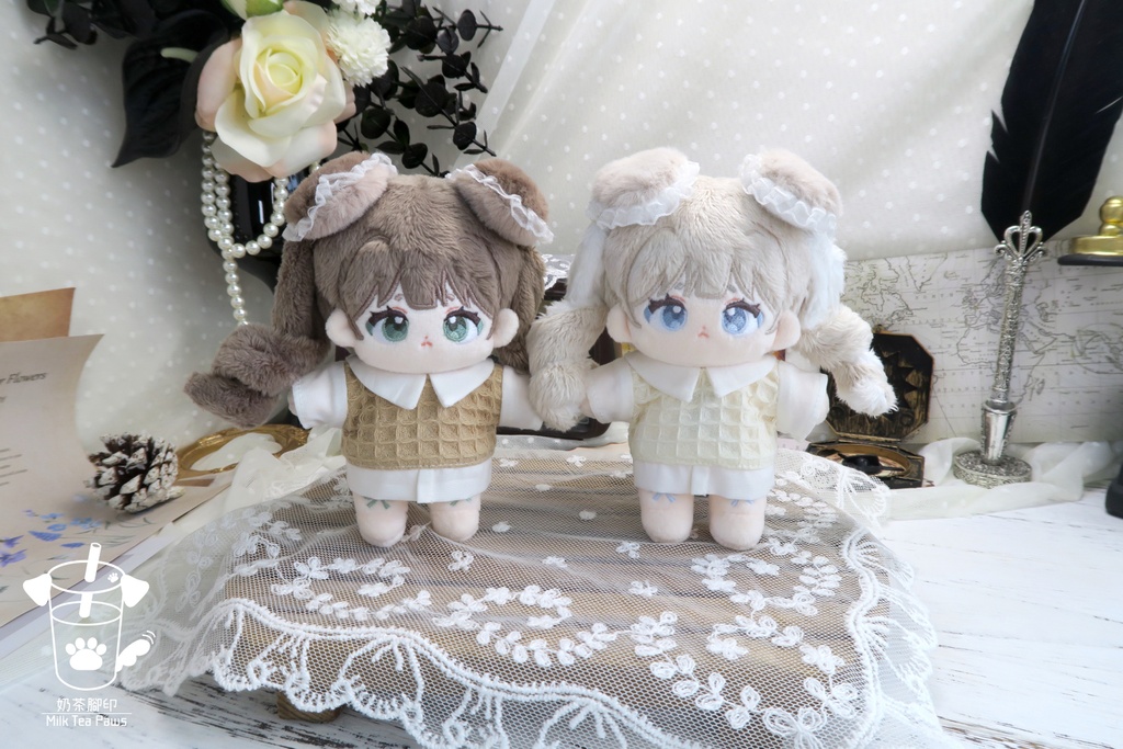 【10cmぬいぐるみ・ぬい服】フェイクレイヤードシャツ(6色)